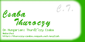 csaba thuroczy business card